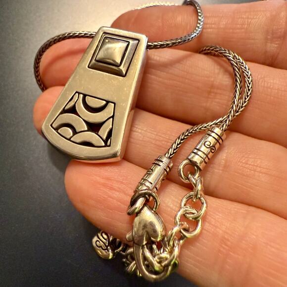 Reversible Brighton Bloc Haus Silver Plated Crystal Pendant - Picture 7 of 10